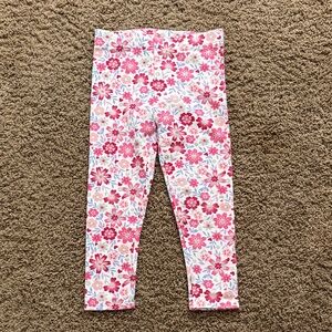 Isaac Mizrahi Pink Floral Kids Leggings